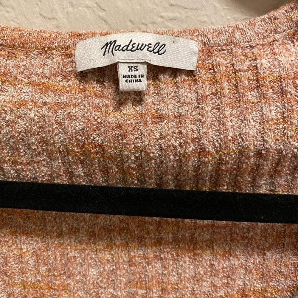 Madewell Marled Shaw Button-Front Sweater Tee - Picture 4 of 7
